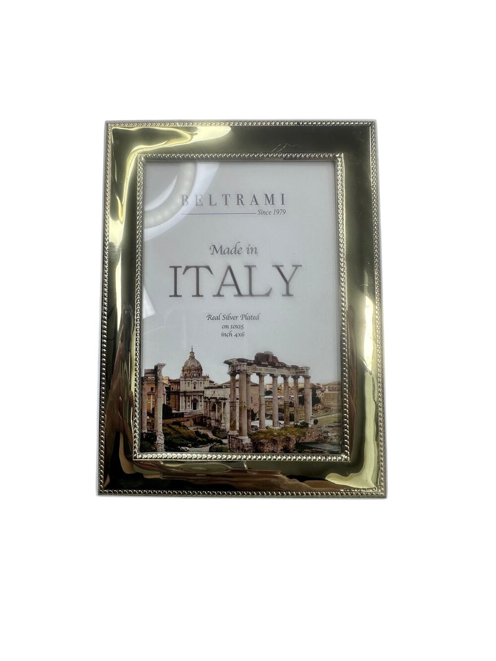 Beltrami Picture Frame Real Silver Plated Beaded Made In Italy Traditional